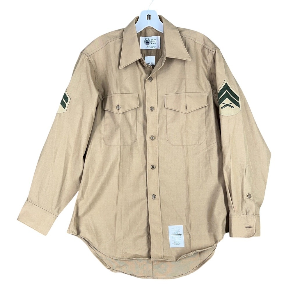 US‎ Army M1 Uniform Shirt 16x33 Military Field Utility Wool Barracks Servicewear